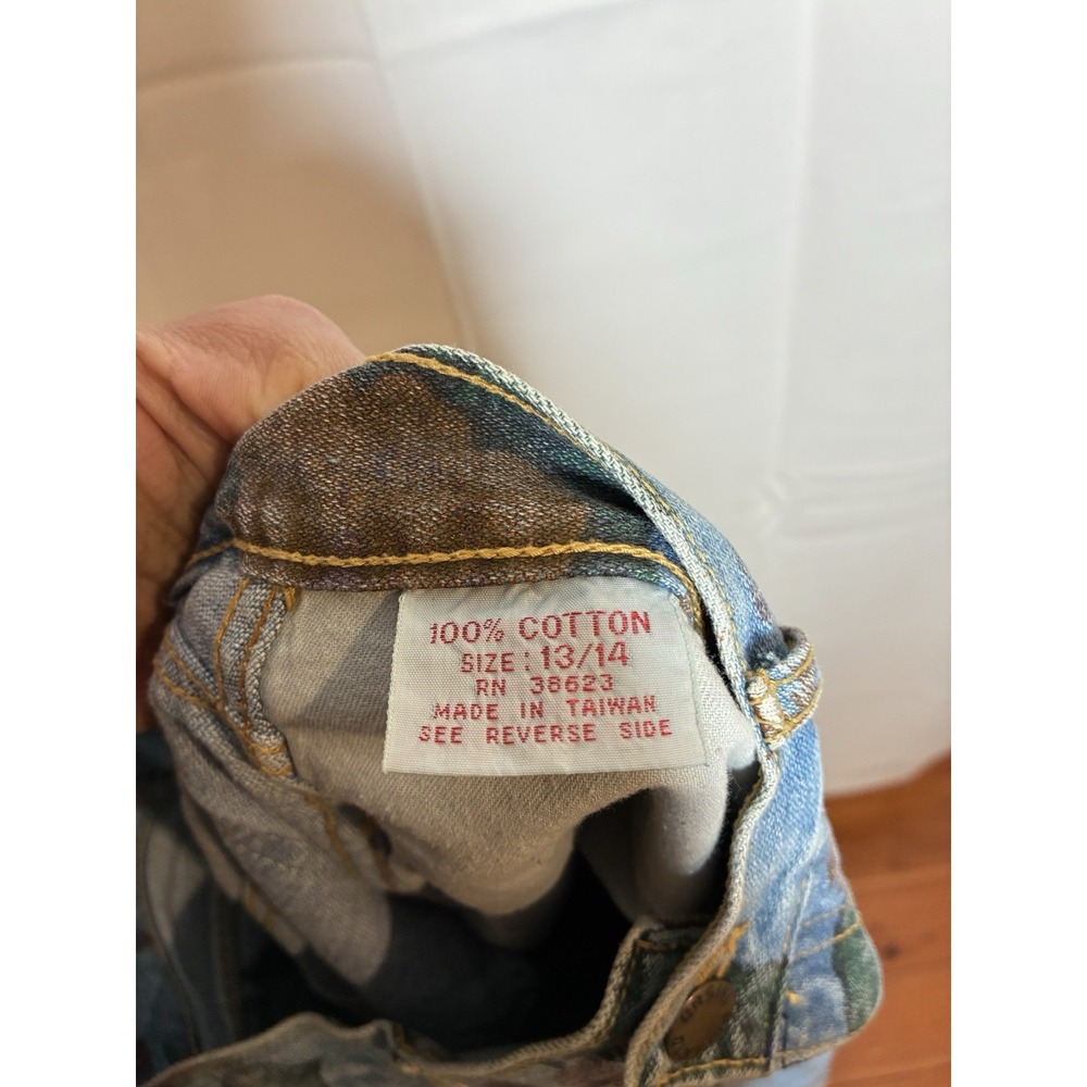VTG 80s 90s Roberto Orsini Floral Print Denim Jeans High Rise Mom Jean 13/14 - Picture 6 of 12